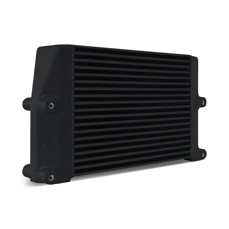 Mishimoto Heavy-Duty Oil Cooler - 10in. Same-Side Outlets - Black (MISMMOC-SSO-10BK)