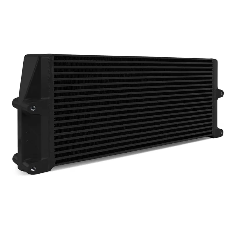 Mishimoto Heavy-Duty Oil Cooler - 17in. Same-Side Outlets - Black (MISMMOC-SSO-17BK)
