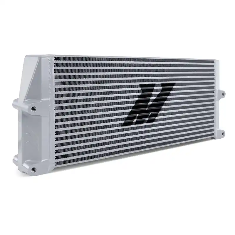 Mishimoto Heavy-Duty Oil Cooler - 17in. Same-Side Outlets - Silver (MISMMOC-SSO-17SL)