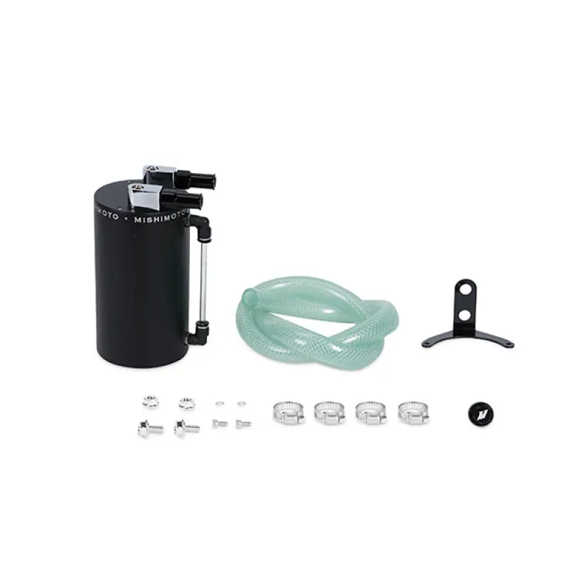 Mishimoto Large Aluminum Oil Catch Can - Wrinkle Black (MISMMOCC-LAWBK)