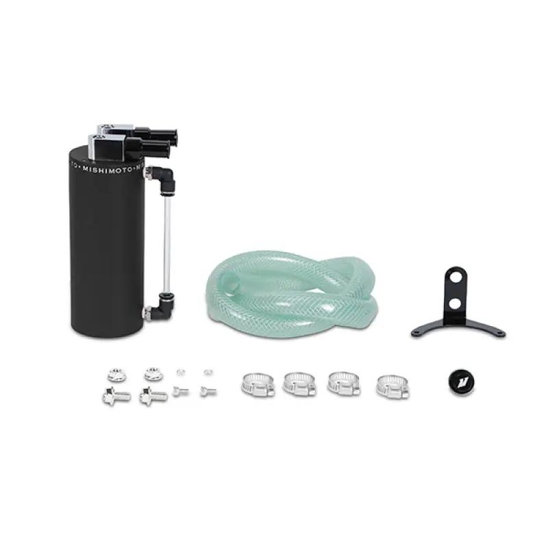 Mishimoto Small Aluminum Oil Catch Can - Wrinkle Black (MISMMOCC-SAWBK)