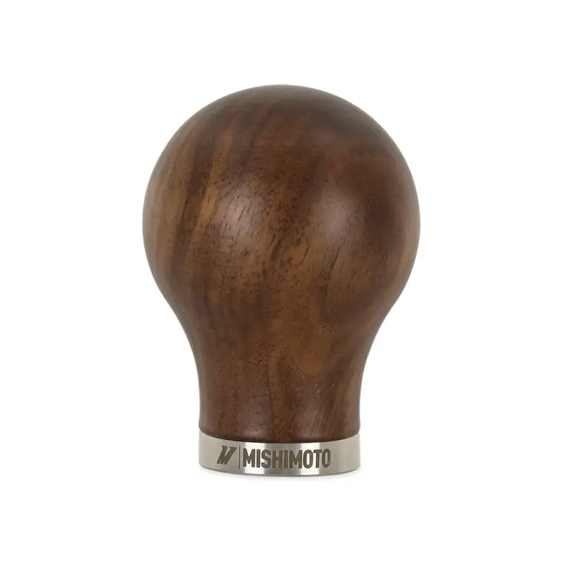 Mishimoto Round Steel Core Wood Shift Knob - Walnut (MISMMSK-WD-RWN)