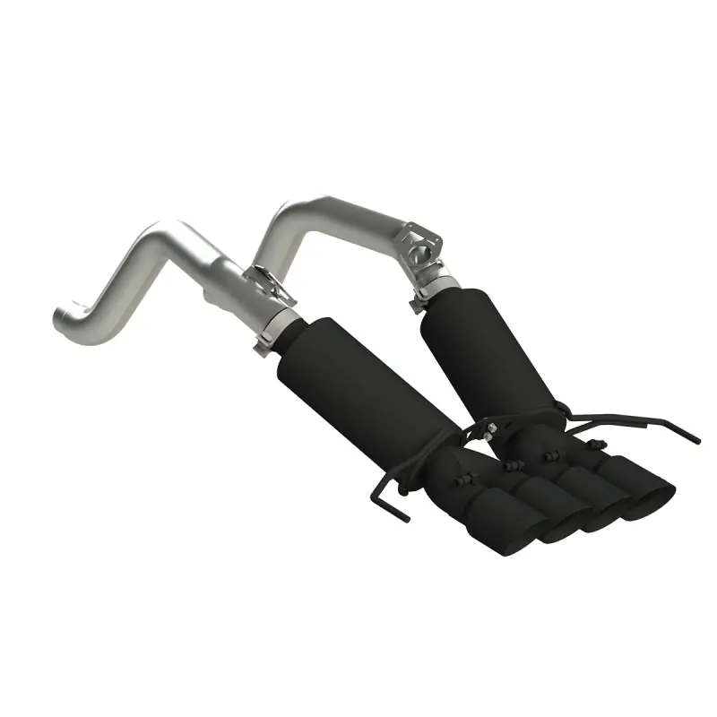 MBRP 14-19 Chevy Corvette V8 6.2L 3in Black Dual Cat Back w/ 4in Quad Dual Wall Tips (MBRPS7030BLK)