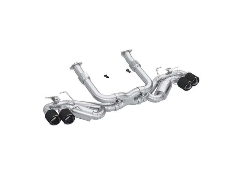 MBRP 20-24 Chevrolet Corvette C8 3in Active Cat Back Quad Split Rear Exit Exhaust w/ AFM Sims (MBRPS70413CF)
