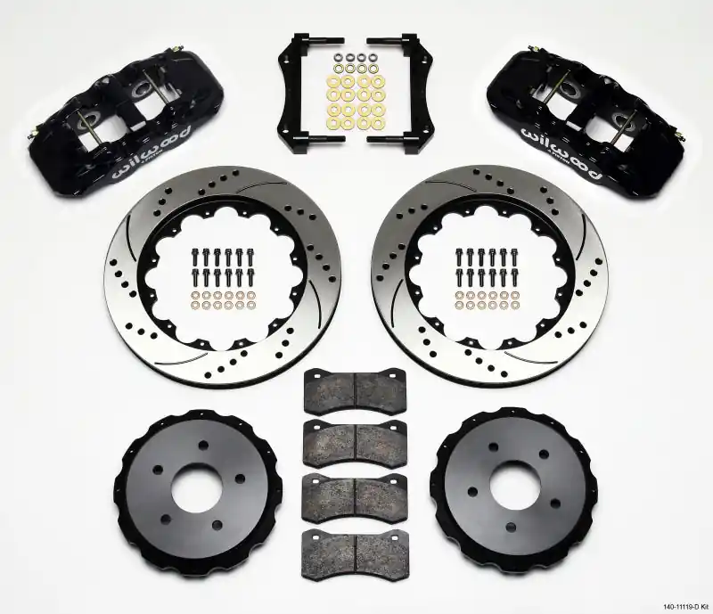 Wilwood AERO4 Rear Kit 14.00in Drilled 97-04 Corvette C5/Z06 05-13 C6 (WIL140-11119-D)