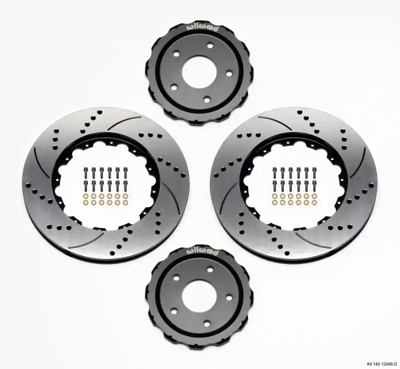 Wilwood Hat/Rotor Kit Front Drilled 06-Up Corvette C6-Z06 (2pc Hat/Rtr) (WIL140-12496-D)