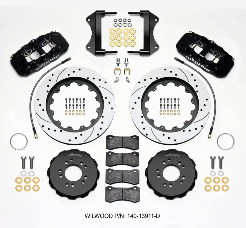 Wilwood AERO6 Front Hat Kit 15.00 Drilled 2014-up Corvette C7 w/Lines (WIL140-13911-D)
