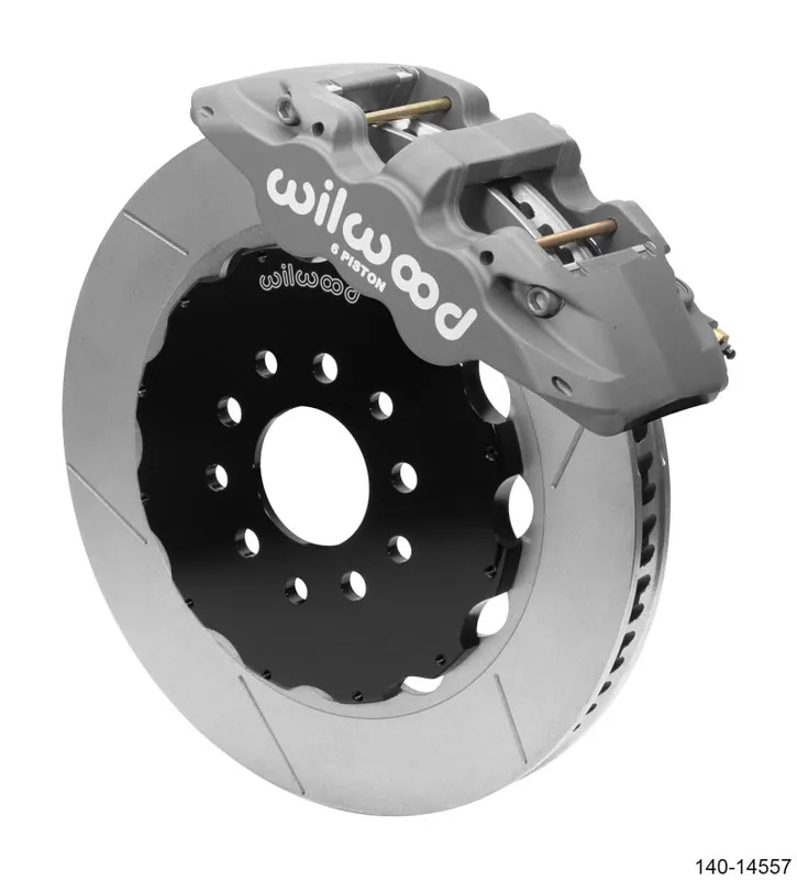 Wilwood AERO6 Front Big Brake Race Kit 14.00 Black 96-13 Chevrolet Corvette Z06 (C5/C6) w/o Lines (WIL140-14557)
