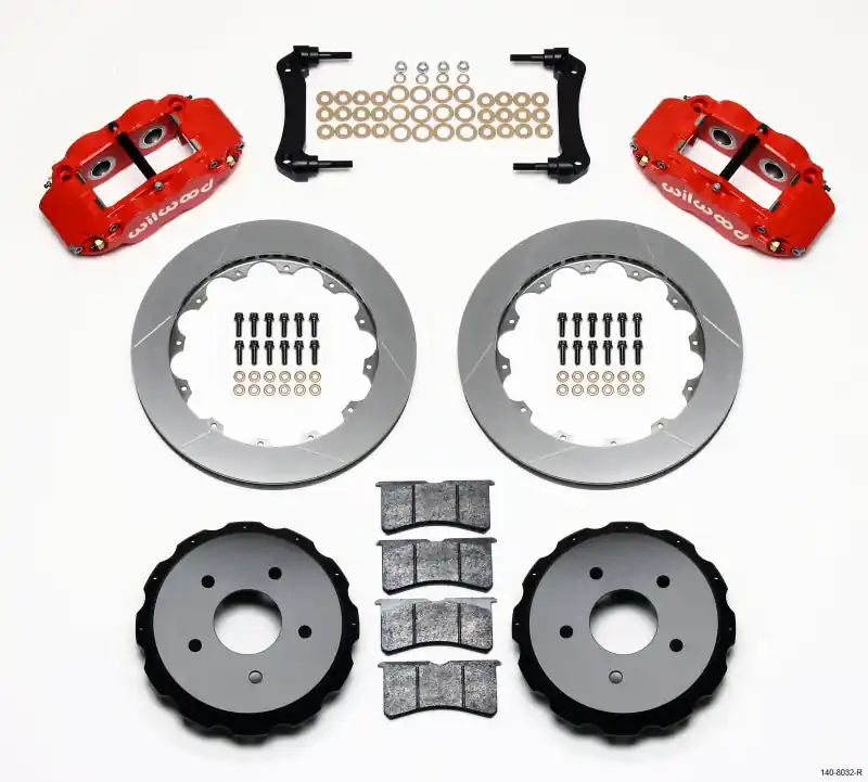 Wilwood Narrow Superlite 4R Rear Kit 12.88in Red 97-04 Corvette C5/Z06 (WIL140-8032-R)