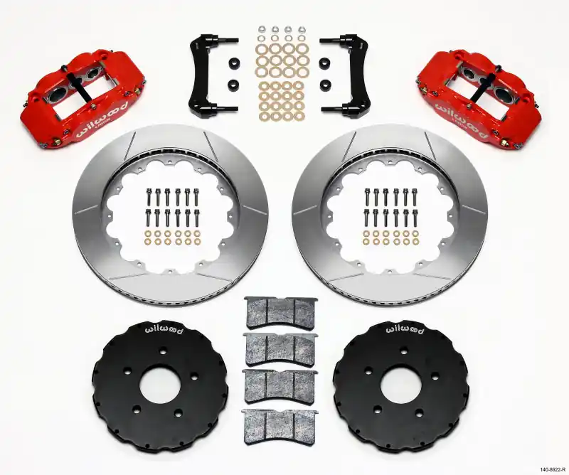 Wilwood Narrow Superlite 6R Front Hat Kit 14.00in Red 2005-up Corvette C6 (WIL140-8922-R)