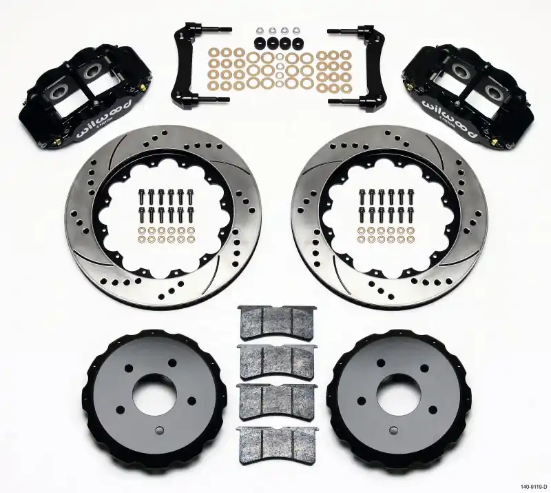 Wilwood Narrow Superlite 4R Rear Kit 14.00in Drilled 97-04 Corvette C5/Z06 05-13 C6 (WIL140-9119-D)