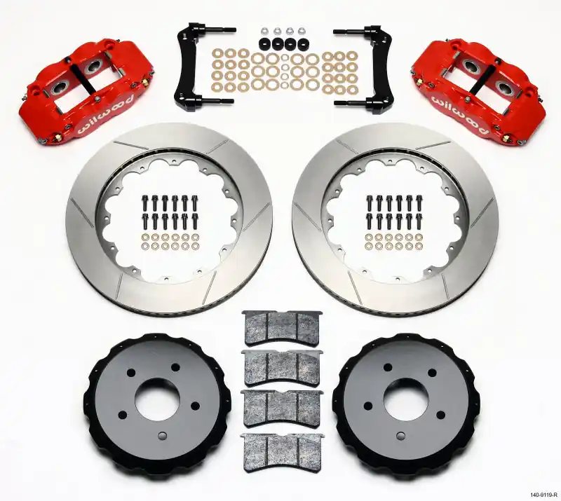 Wilwood Narrow Superlite 4R Rear Kit 14.00in Red 97-04 Corvette C5/Z06 05-13 C6 (WIL140-9119-R)