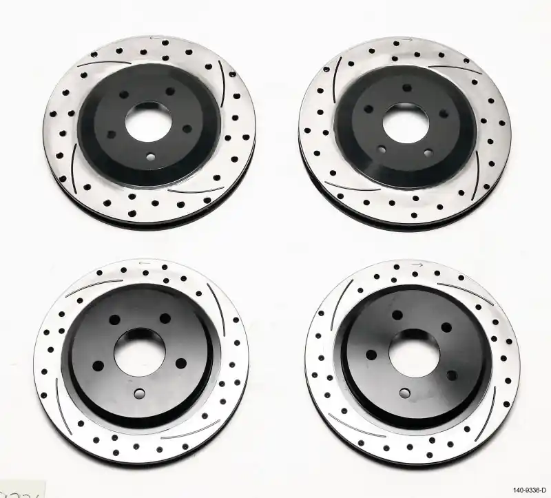 Wilwood Rotor Kit Front/Rear-Dimpled/Slotted 97-04 Corvette C5 All/ 05-13 C6 Base (WIL140-9336-D)