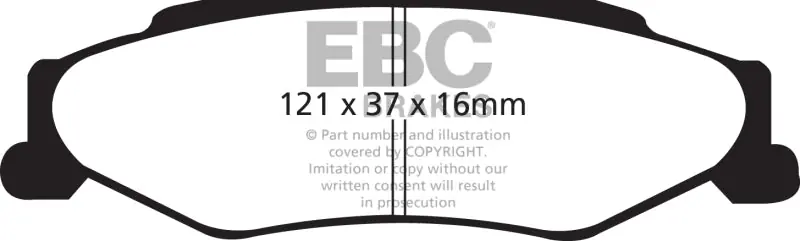 EBC 03-04 Cadillac XLR 4.6 Greenstuff Rear Brake Pads (EBCDP21160)