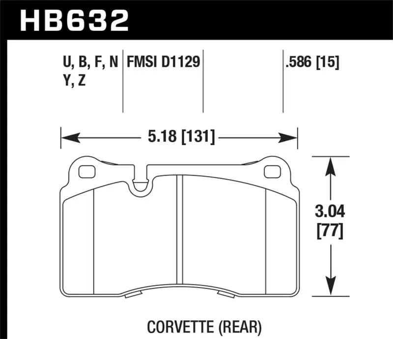 Hawk 2005 Aston Martin DB9 LTS Street Front Brake Pads (HAWKHB632Y.586)