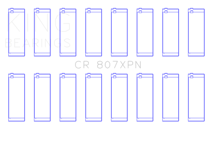 King Chevrolet SBC 262-400ci (Size 001) High Performance Tri-Metal Rod Bearing Set (KINGCR807XPN001)