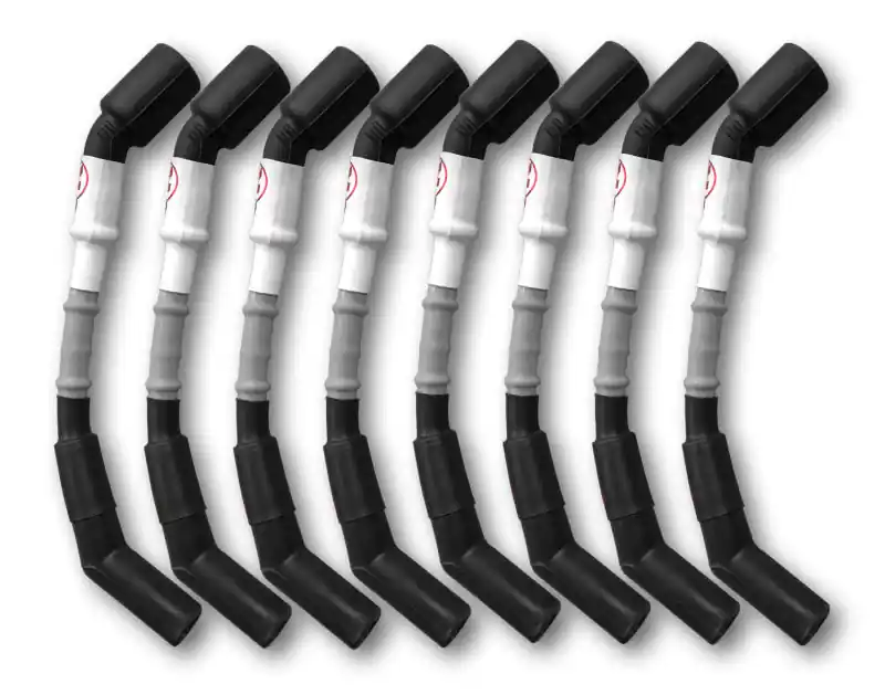Kooks 10mm Spark Plug Wire - Grey w/Black Boots (Set of 8) (KSH750202)