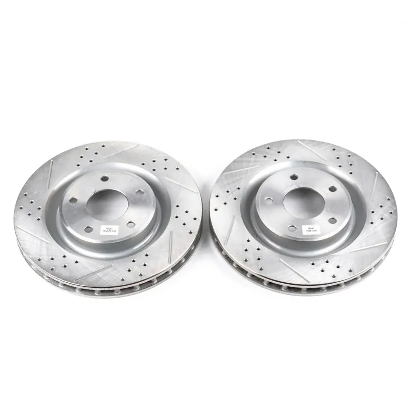 Power Stop 05-07 Cadillac XLR Front Evolution Drilled & Slotted Rotors - Pair (PSBAR82101XPR)