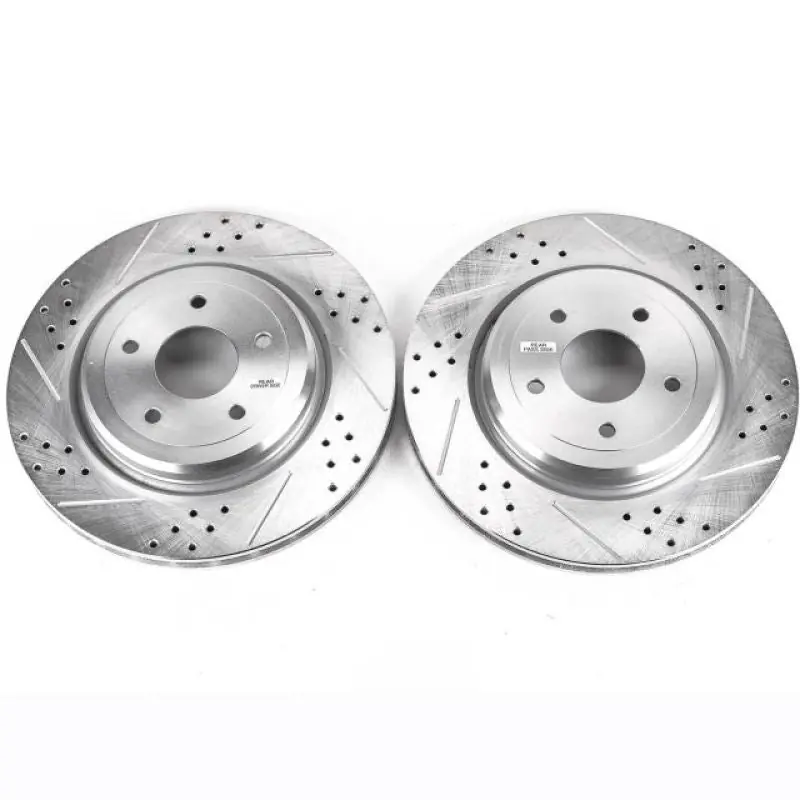 Power Stop 06-13 Chevrolet Corvette Rear Evolution Drilled & Slotted Rotors - Pair (PSBAR82114XPR)