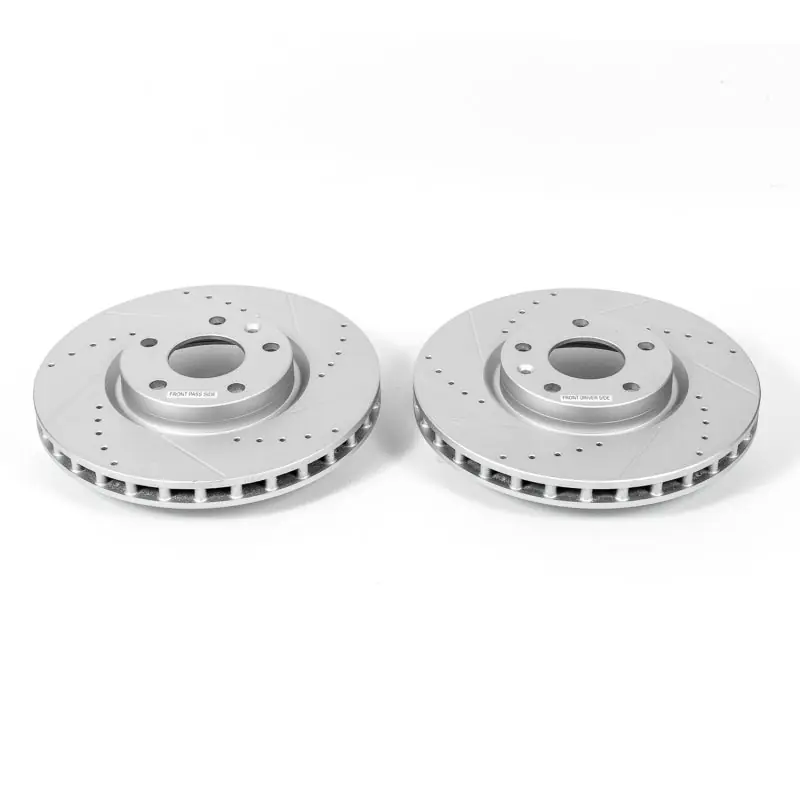 Power Stop 14-19 Chevrolet Corvette Front Evolution Drilled & Slotted Rotors - Pair (PSBAR82163XPR)