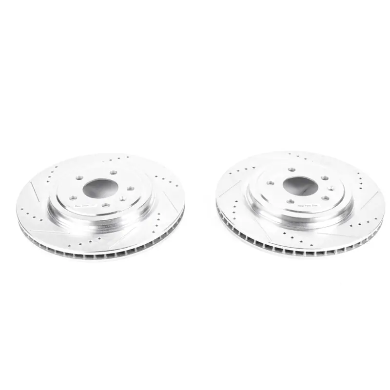 Power Stop 14-19 Chevrolet Corvette Rear Evolution Drilled & Slotted Rotors - Pair (PSBAR82172XPR)