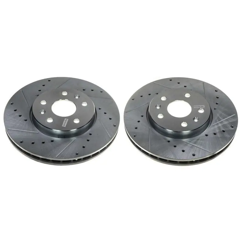 Power Stop 20-21 Chevrolet Corvette Front Evolution Drilled & Slotted Rotor - Pair (PSBAR82200XPR)