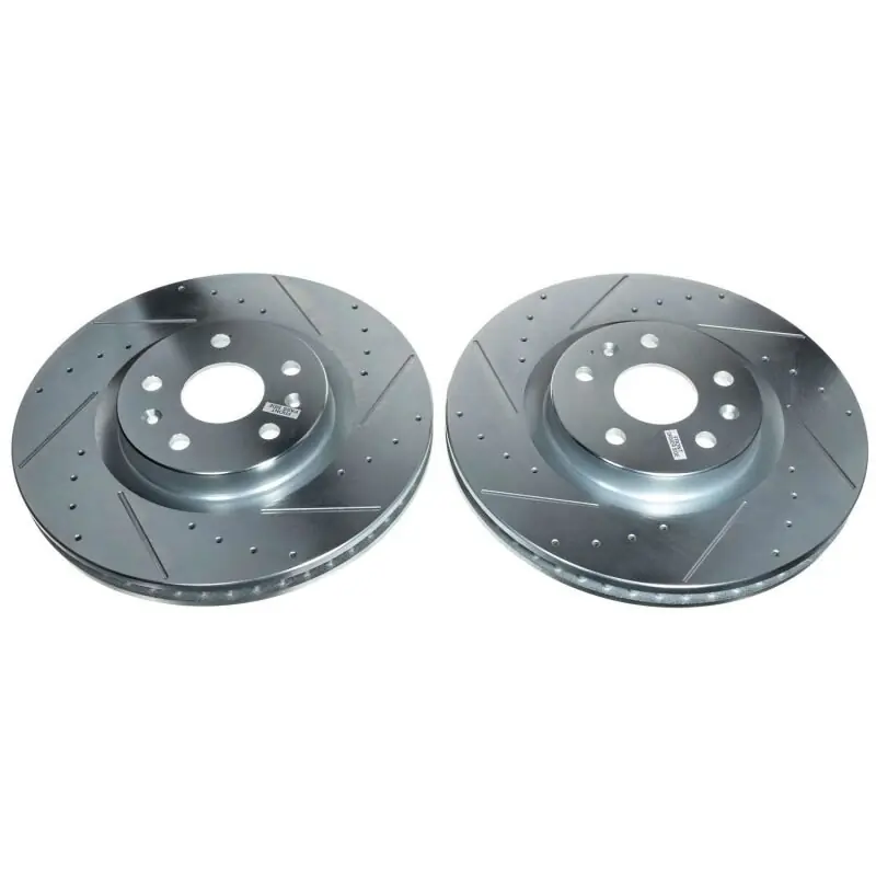 Power Stop 20-21 Chevrolet Corvette Front Evolution Drilled & Slotted Rotor - Pair (PSBAR82202XPR)