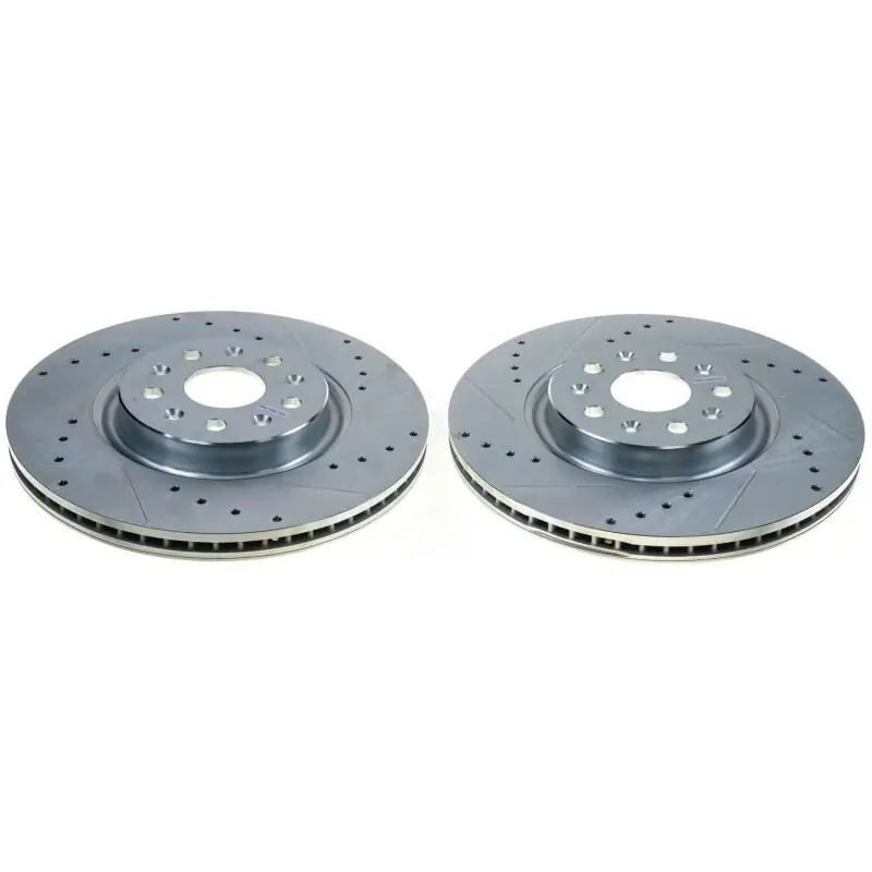 Power Stop 20-21 Chevrolet Corvette Rear Evolution Drilled & Slotted Rotor - Pair (PSBAR82203XPR)