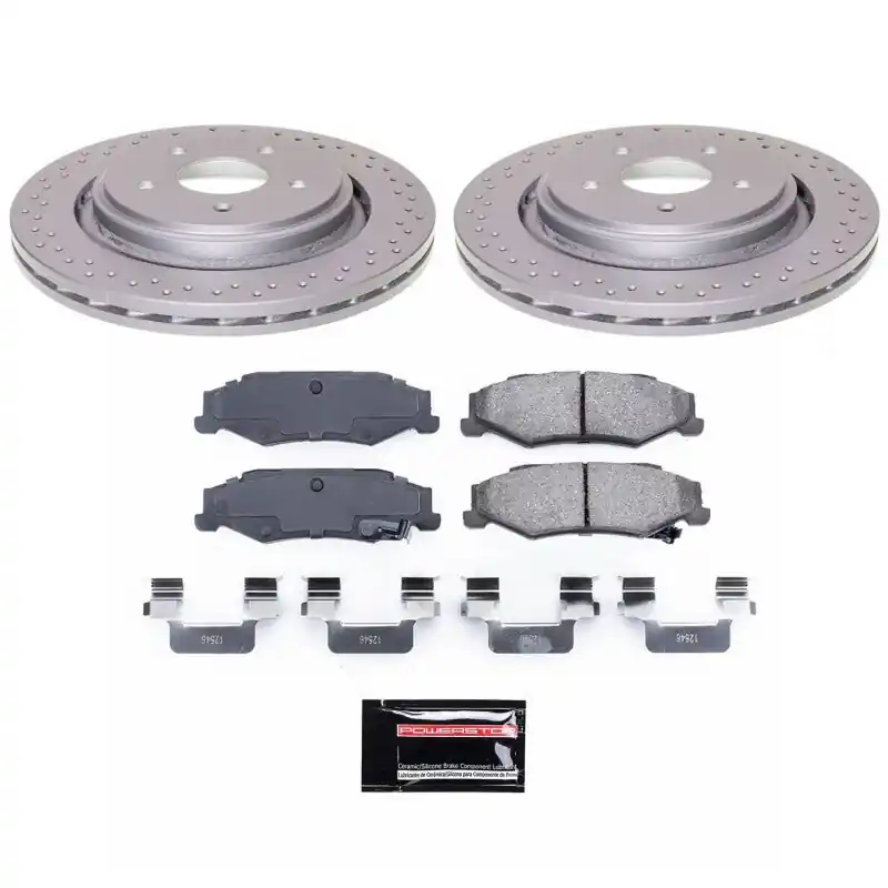 Power Stop 06-09 Cadillac XLR Rear Z17 Coated Brake Kit (PSBCRK5159)