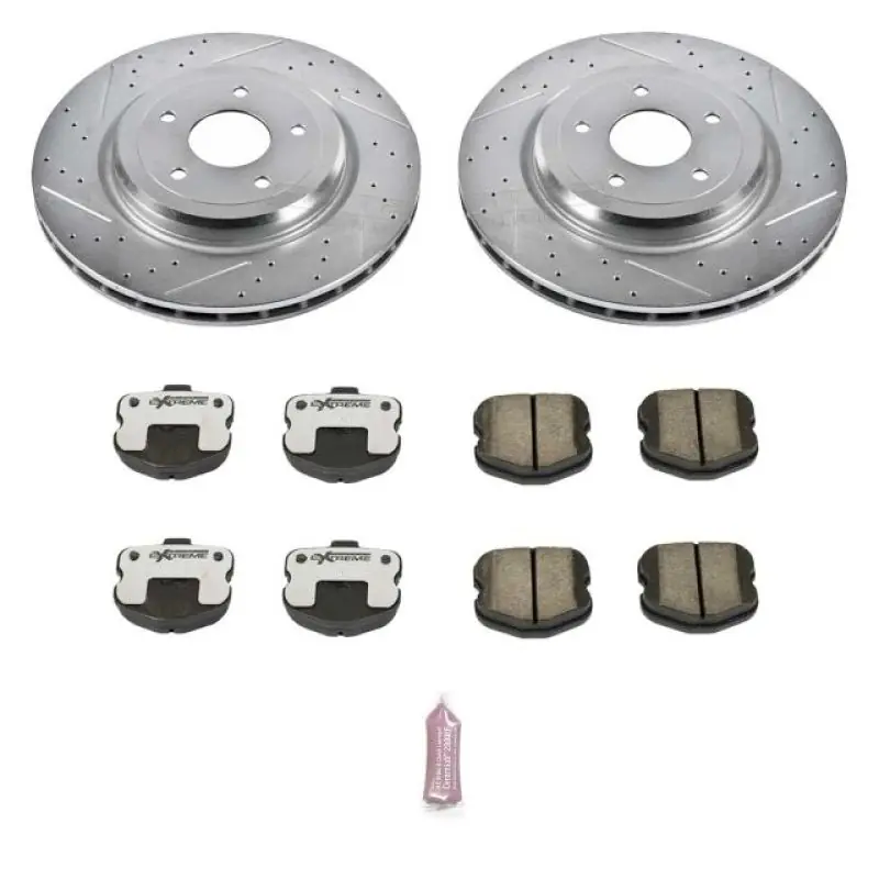 Power Stop 06-13 Chevrolet Corvette Rear Z26 Street Warrior Brake Kit (PSBK1446-26)