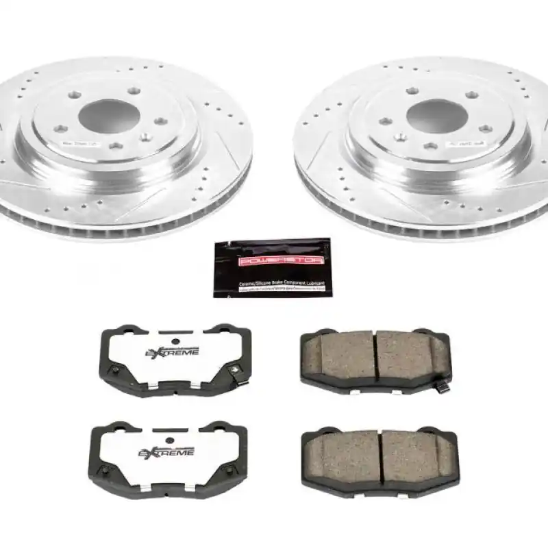 Power Stop 14-19 Chevrolet Corvette Rear Z26 Street Warrior Brake Kit (PSBK6535-26)