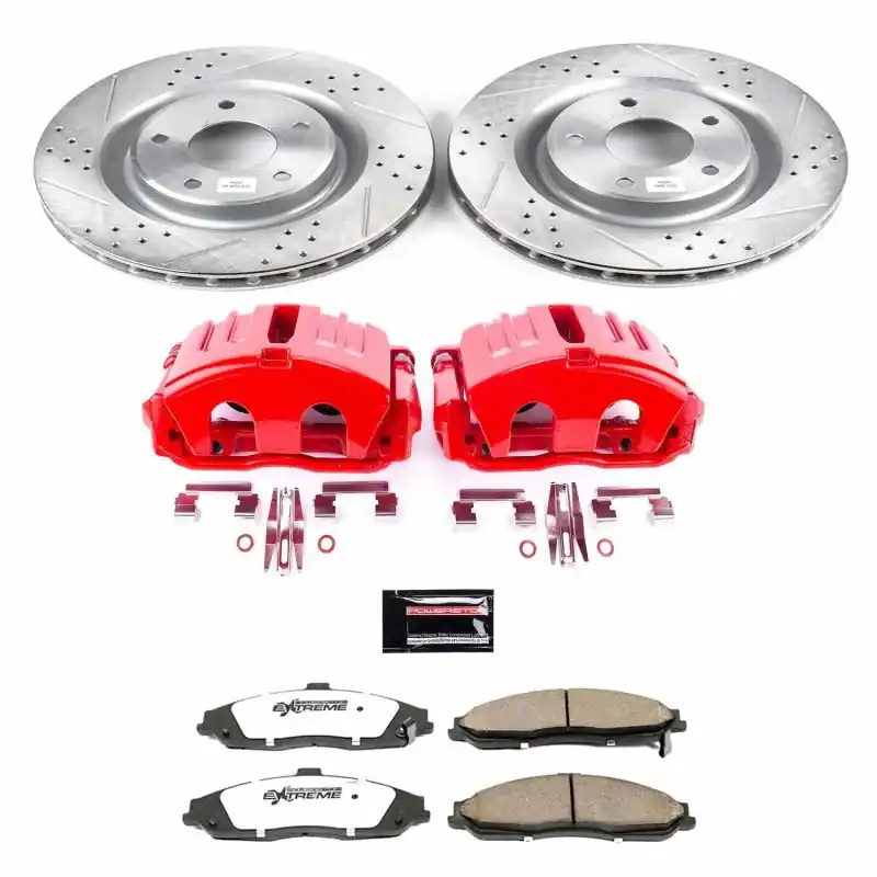 Power Stop 05-13 Chevrolet Corvette Front Z26 Street Warrior Brake Kit w/Calipers (PSBKC1417B-26)