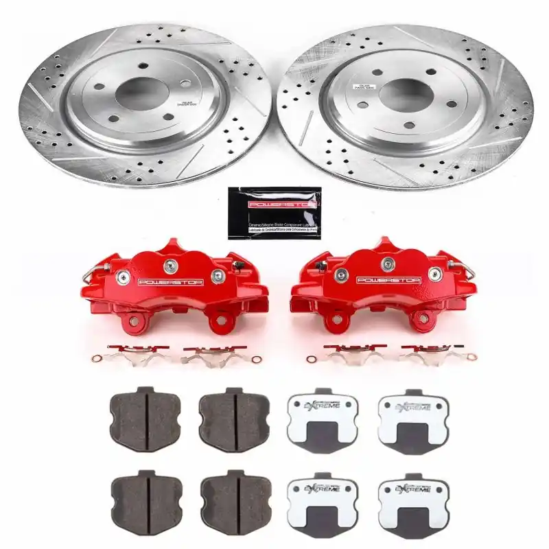 Power Stop 06-13 Chevrolet Corvette Rear Z26 Street Warrior Brake Kit w/Calipers (PSBKC1446-26)