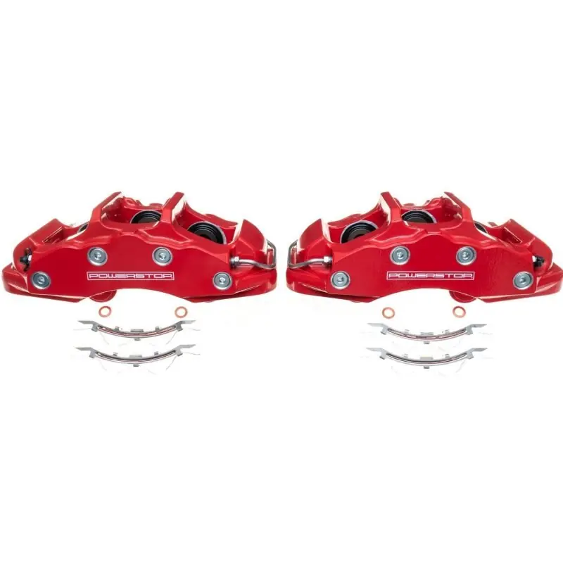 Power Stop 06-13 Chevrolet Corvette Front Red Calipers - Pair (PSBS15042)