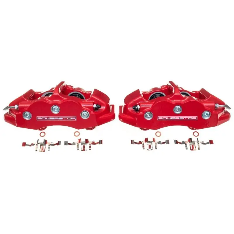 Power Stop 06-13 Chevrolet Corvette Rear Red Calipers - Pair (PSBS15044)