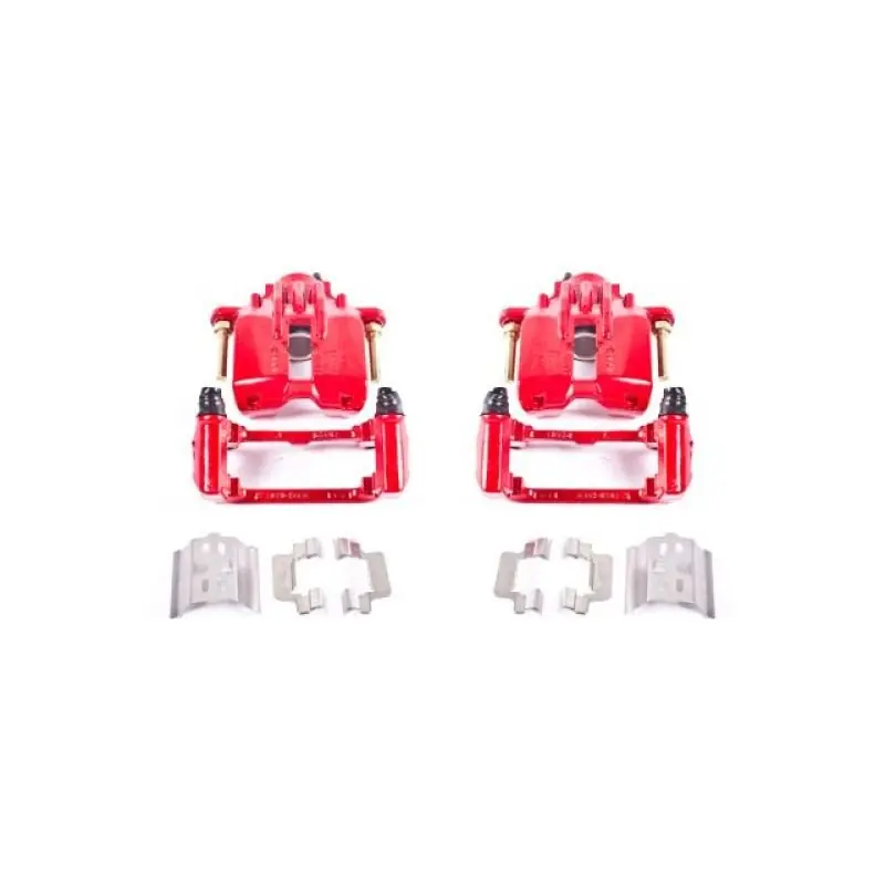Power Stop 04-05 Cadillac XLR Rear Red Calipers w/Brackets - Pair (PSBS4698)