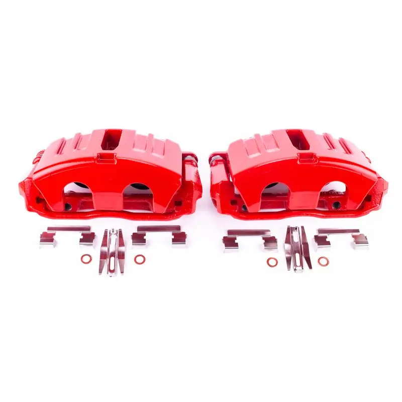 Power Stop 05-13 Chevrolet Corvette Front Red Calipers w/Brackets - Pair (PSBS5006C)