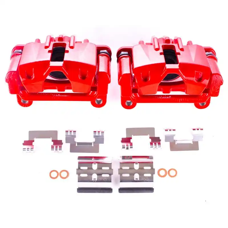 Power Stop 06-09 Cadillac XLR Rear Red Calipers w/Brackets - Pair (PSBS5036)