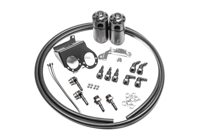 Radium 14-19 Chevrolet Corvette LT1 CCV Fluid Lock Dual Catch Can Kit (RAD20-0986-FL)
