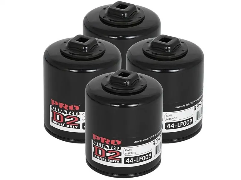 aFe Pro GUARD D2 Oil Filter 03-06 GM Trucks V8 4.8L/5.3L/6.0L (4 Pack) (AFE44-LF009-MB)