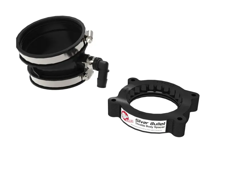 aFe 2020 Vette C8 Silver Bullet Aluminum Throttle Body Spacer / Works With aFe Intake Only - Black (AFE46-34023B)