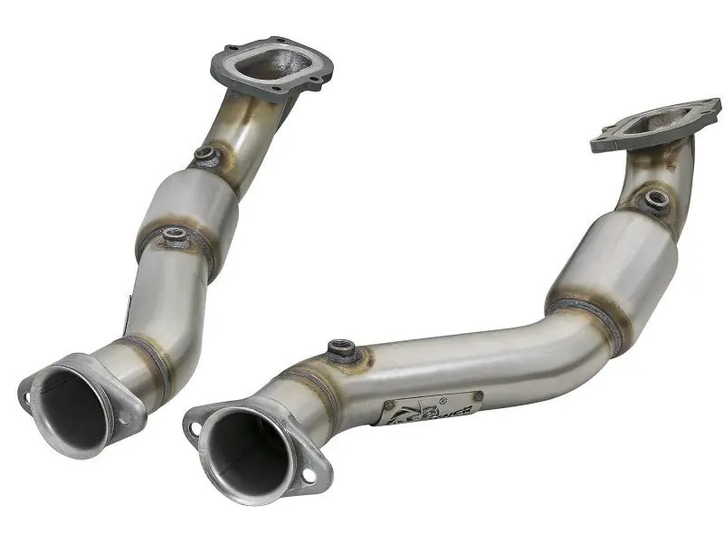 aFe POWER 14-18 Chevrolet Corvette C7 & Z06 Twisted Steel 3in 304 Stainless Steel Mid Pipe w/ Cat (AFE48-34130-1YC)