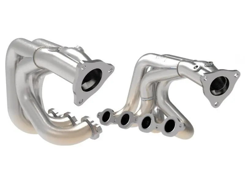 aFe Twisted 304SS Header 2020 Chevy Corvette (C8) 6.2L V8 - Brushed (AFE48-34148-H)