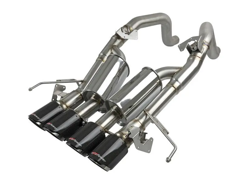 aFe MACH Force-Xp Axle-Back Exhaust System w/ Carbon Fiber Tips Chevrolet Corvette (C7) 14-19 6.2L (AFE49-34056-1C)