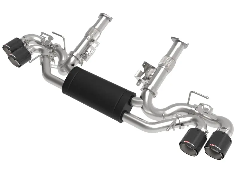aFe MACH Force-Xp 3in to 2-1/2in 304SS Cat-Back 2020 Chevy Corvette (C8) 6.2L - Carbon Fiber Tip (AFE49-34124-C)