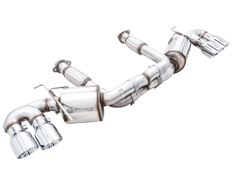 AWE Tuning 2020 Chevrolet Corvette (C8) Touring Edition Exhaust - Quad Chrome Silver Tips (AWE3015-42151)