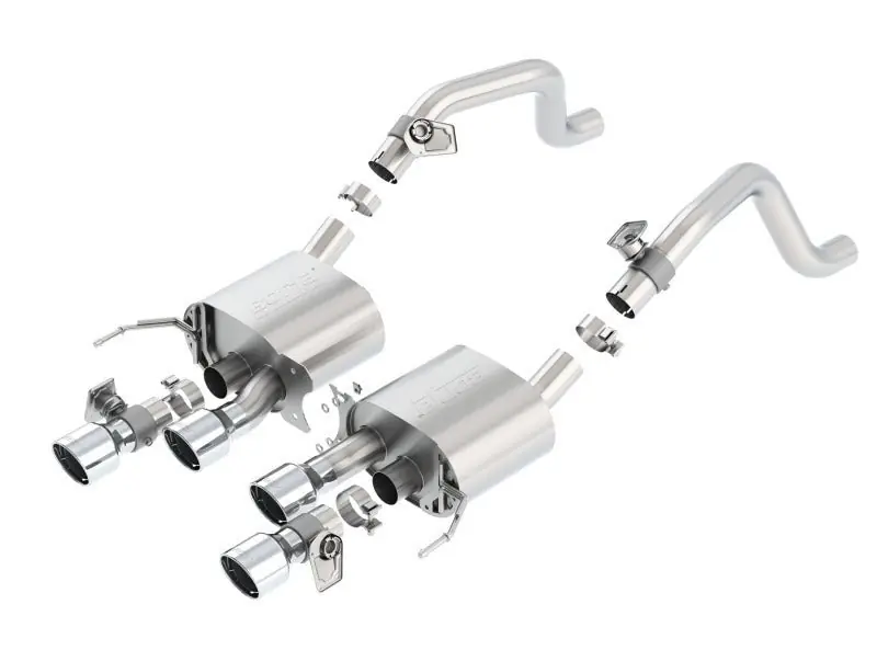 Borla 14-15 Chevy Corvette C7 6.2L RWD w/AFM &NPP S-Type Dual Round Rolled Center Rear Exit Exhaust (BOR11855)