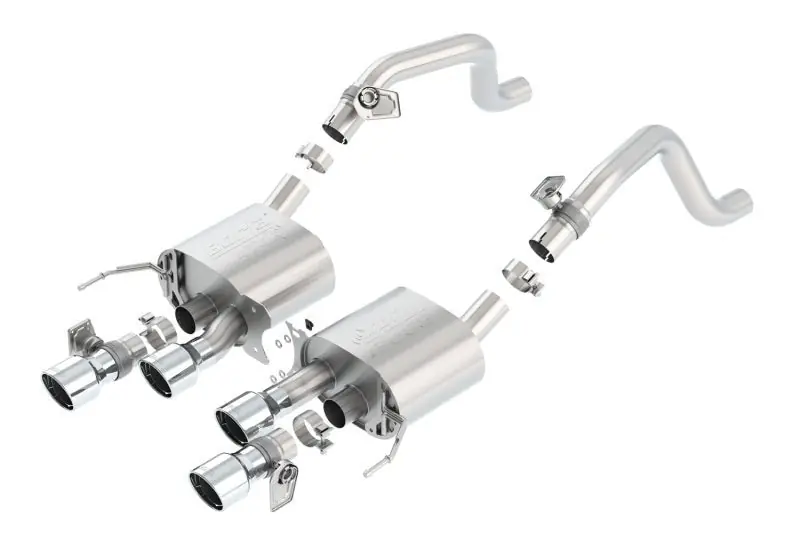 Borla 14-15 Chevy Corvette C7 6.2L RWD w/AFM &NPP ATAK-Type Dual Rd Rolled Center Rear Exit Exhaust (BOR11856)