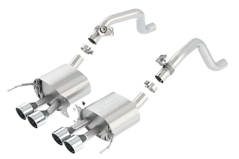 Borla 2014 Chevy Corvette C7 w/ AFM w/o NPP S Type Rear Section Exhaust Quad Rd RL IC Tips (BOR11862)