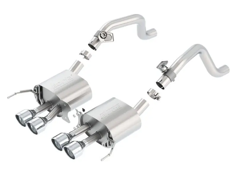 Borla 14-15 Chevy Corvette C7 w/ AFM w/o NPP S Type Rear Section Exhaust Quad Rd RL Tips (BOR11877)